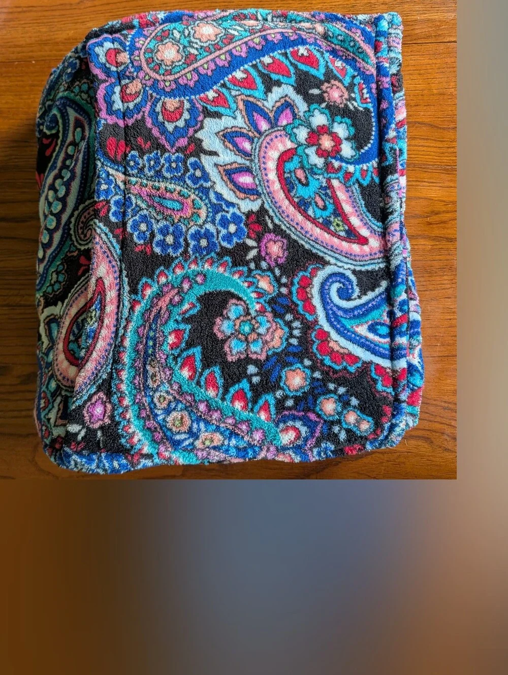 Vera Bradley Fleece Travel Blanket - Multicolor Paisley Print